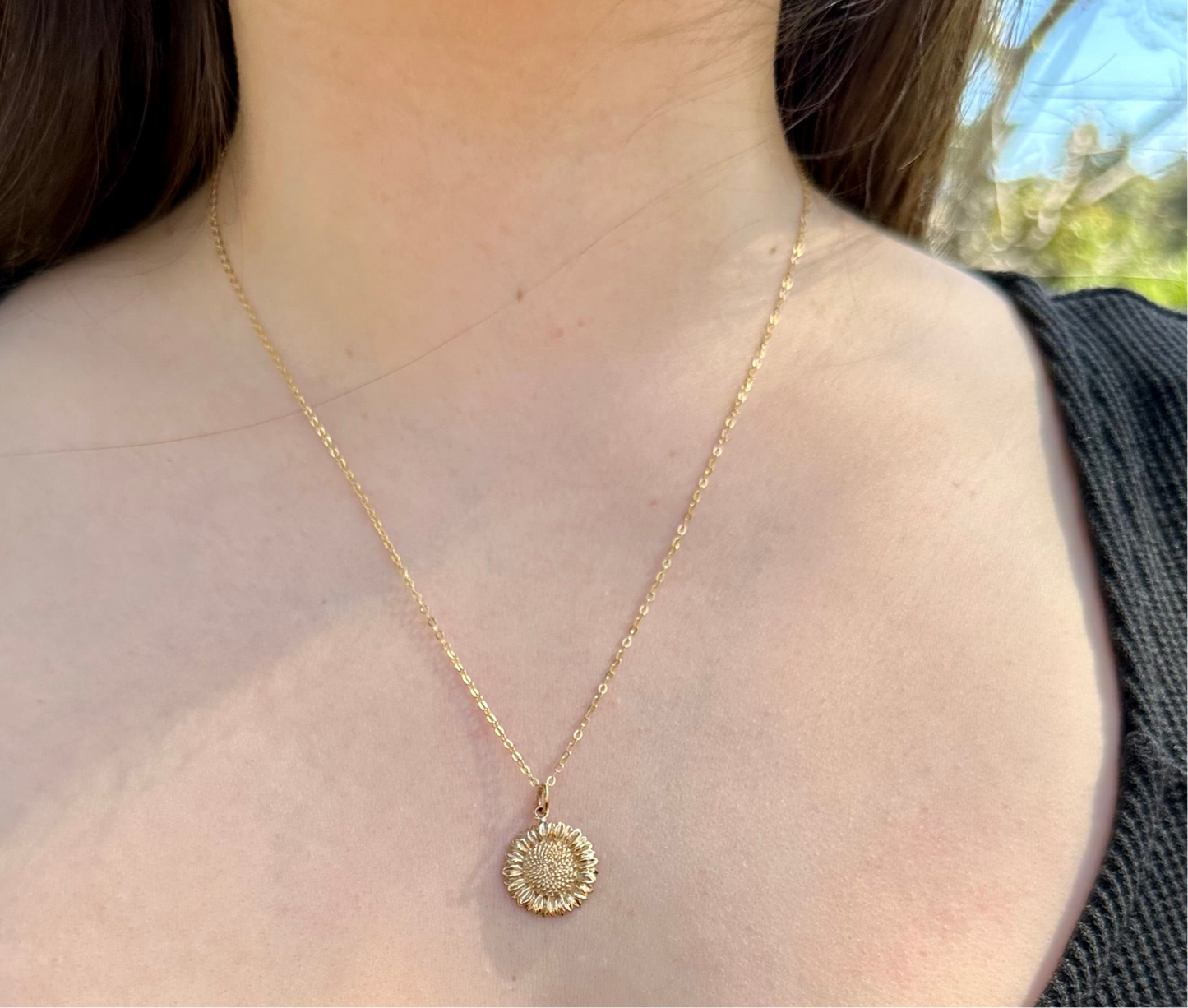 Golden Sunflower Necklace