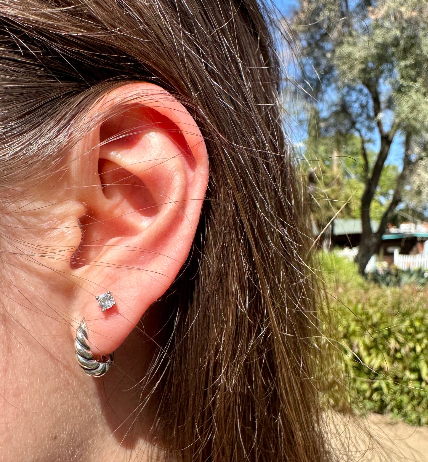 Twisted Teardrop Hoops