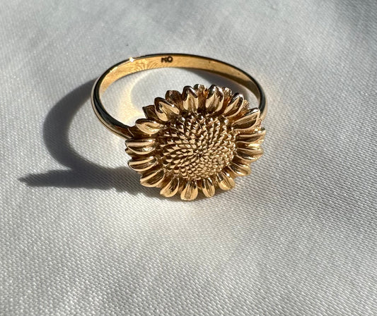 Sunflower Gold Ring